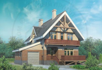 Коттедж в немецком стиле с люкарнами