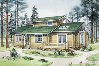 Брусчатый домик