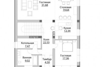 Проект коттеджа с большими окнами
