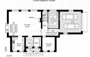 Коттедж в дворцовом стиле на 352 квадратов