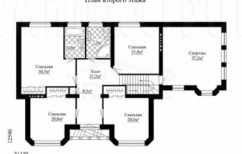 Коттедж в дворцовом стиле на 352 квадратов