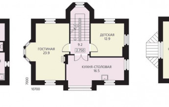 Трехэтажный реализованный коттедж