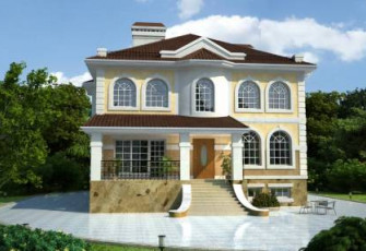 Коттедж с парадным входом площадью 373 кв.м.