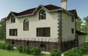 Коттедж с высоким цоколем 378 кв.м.