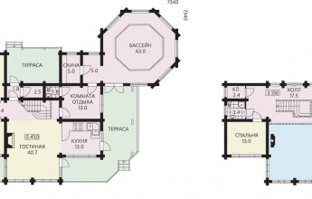 Дом для отдыха с бассейном