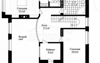 Необычный коттедж на 406 квадрата