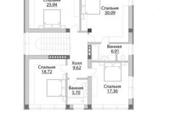Проект коттеджа с большими окнами