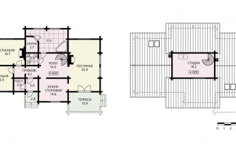 Брусчатый домик