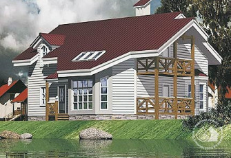 Загородный коттедж для живописного участка