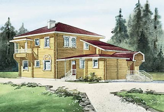 Бревенчатый коттедж для уединенного проживания