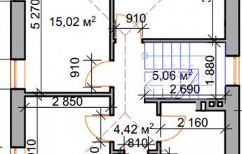Небольшой красивый коттедж с навесом 109 кв.м.