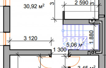 Небольшой красивый коттедж с навесом 109 кв.м.