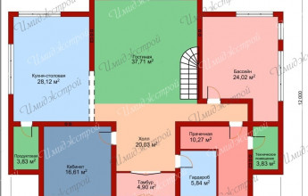 Просторный особняк со вторым светом  Дом со вторым светом на 267 м2