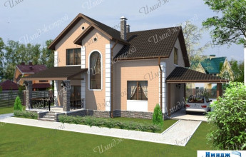 Современный двухэтажный коттедж на 206 м2 Коттедж на 206 м2 в современном стиле