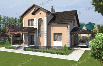 Современный двухэтажный коттедж на 206 м2 Коттедж на 206 м2 в современном стиле