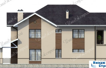 каталог проектов домов Дом в минималистическом стиле со встроенным гаражом. Коттедж со встроенным гаражом в минималистическом стиле