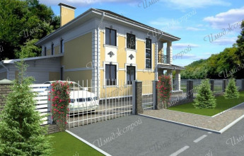 Дом в шведском стиле на 267 м2  Коттедж со светлым фасадом