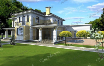 Дом в шведском стиле на 267 м2  Коттедж со светлым фасадом