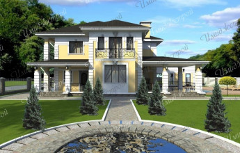 Дом в шведском стиле на 267 м2  Коттедж со светлым фасадом