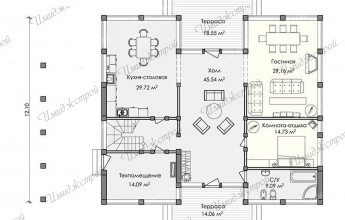 Фахверковый проект дома 351 кв.м.