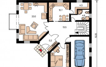 Для углового участка 220 кв.м.