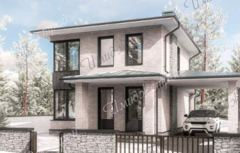 Небольшой красивый коттедж с навесом 109 кв.м.