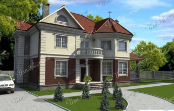 Двухэтажный дом с балконом на 234 м2 Дом с балконом на 234 м2