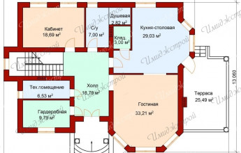 Двухэтажный дом с балконом на 234 м2 Дом с балконом на 234 м2