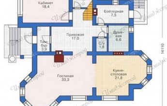 план красивого коттеджа