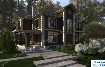 Проект коттеджа с цокольным этажом 407 кв.м