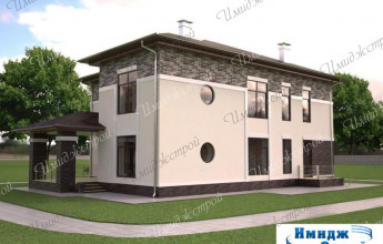 Оригинальный дом со вторым светом Проект коттеджа на 214 м2