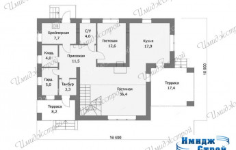 Оригинальный дом со вторым светом Проект коттеджа на 214 м2