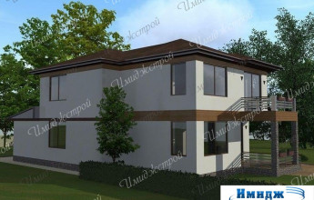 Авторский проект коттеджа с гаражом Уникальный проект загородного дома с гаражом