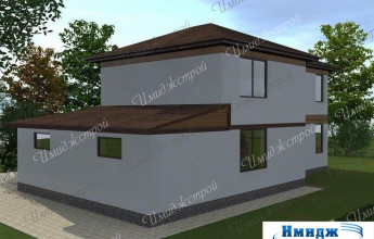 Авторский проект коттеджа с гаражом Уникальный проект загородного дома с гаражом