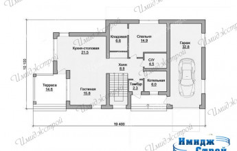 Наша разработка коттеджа с гаражом 222 кв.м.