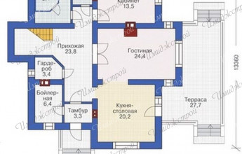 Дом в стиле модерн с балконами  Проект дома в стиле модерн на 246 м2