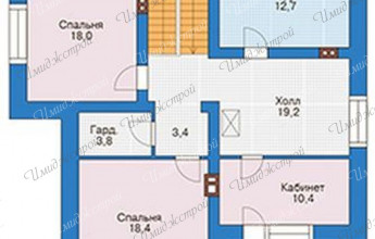 Двухэтажный дом на 274 м2 в европейском стиле Оригинальный двухэтажный дом в европейском стиле