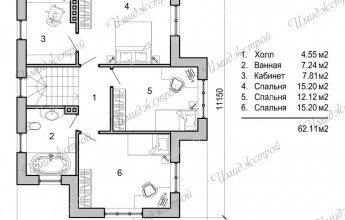 Проект небольшого коттеджа 137 кв.м.