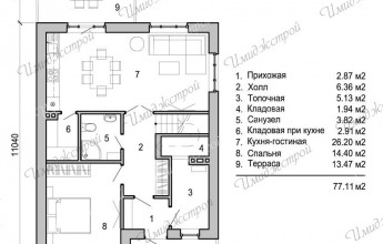 Интересный дом со светлым фасадом  Оригинальный двухэтажный дом на 138 м2
