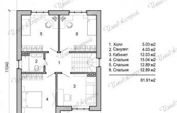 Интересный дом со светлым фасадом  Оригинальный двухэтажный дом на 138 м2
