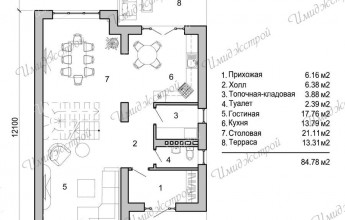 Проект для среднестатистической семьи 152 метров