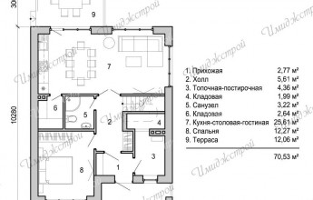 Проект коттеджа с элементами фахверка 139 кв.м.