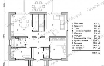 Имидж Строй  Двухэтажный дом в эклектическом стиле  Дом на 201 м2 в эклектическом стиле