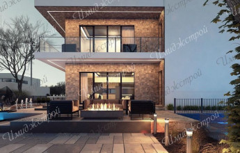 Современный коттедж из монолита/ Коттедж из монолита на 184 м2