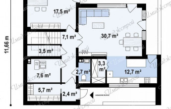 Ультрасовременный коттедж из монолита 184 кв.м