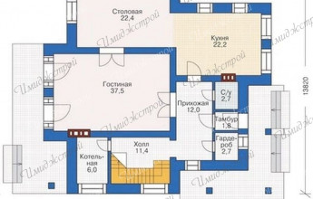 Проект коттеджа 10 на 10 из кирпича