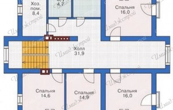 Оригинальный двухэтажный коттедж с многоуровневой крышей Стильный дом с многоуровневой кровлей