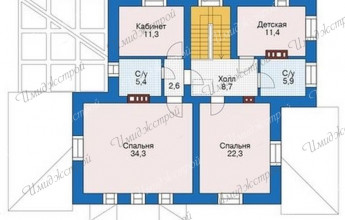 Двухэтажный коттедж в европейском стиле Двухэтажный дом на 243 м2