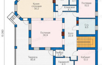Из коричневого кирпича на 288 кв.м.