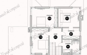 Проект коттеджа с навесом 178 кв.м.